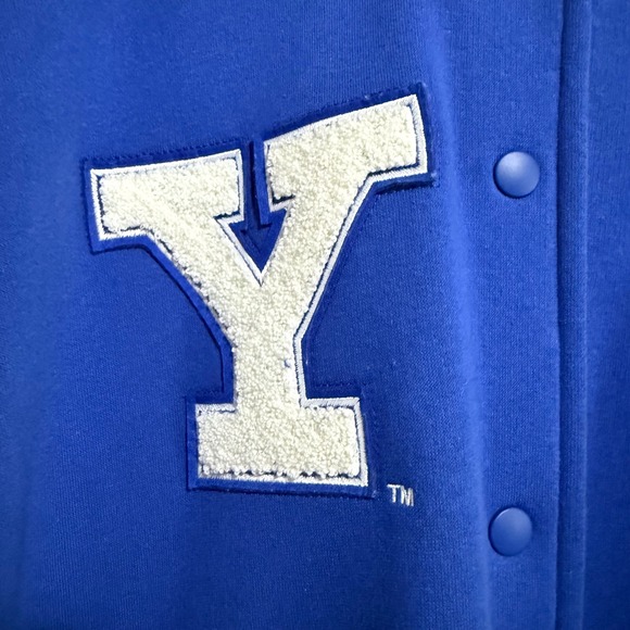 Licensed Yale University Letterman Varsity XL men's Jacket Royal Blue White logo - Picture 3 of 8